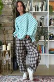 Scamp Lantern Sweatshirt Polka Dot Mint & Chocolate